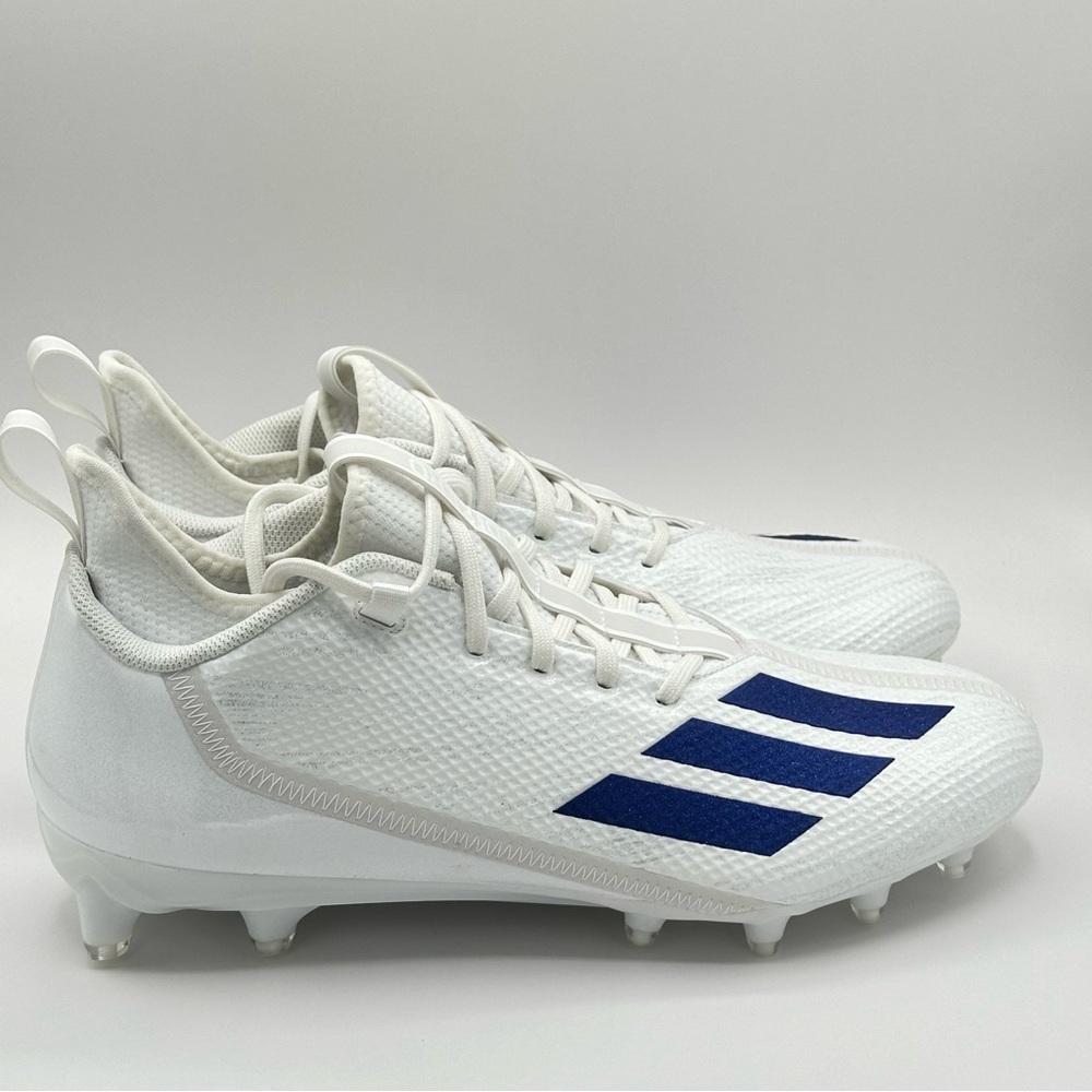 Men’s Adidas Adizero Scorch Football Cleats Size 13 White Blue HP8753 NEW - Picture 3 of 8